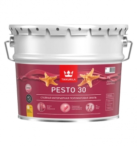 Краска алкидная TIKKURILA Pesto 30 A универсальная полуматовая (9 л)