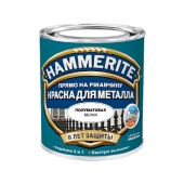 Краска по ржавчине HAMMERITE молотковая белая (0,75 л)
