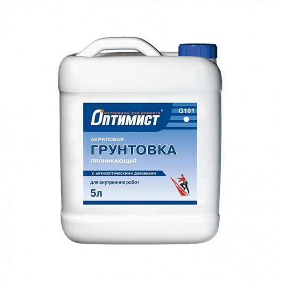 Грунтовка проникающая ОПТИМИСТ G101 для внутренних работ (5л)
