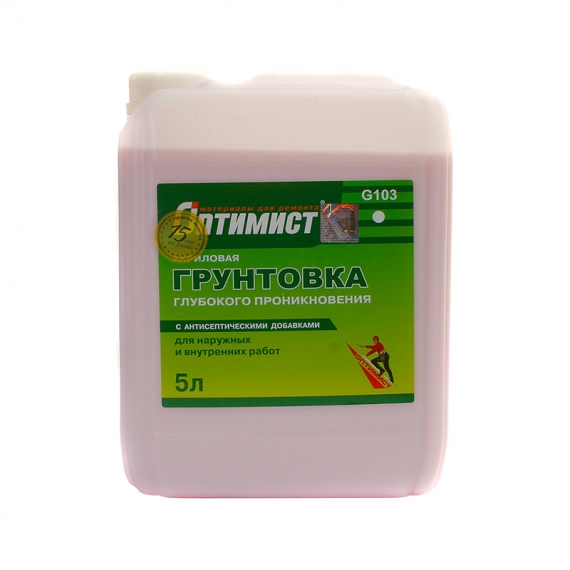 Грунтовка глубокого проникновения ОПТИМИСТ G103 (5л)