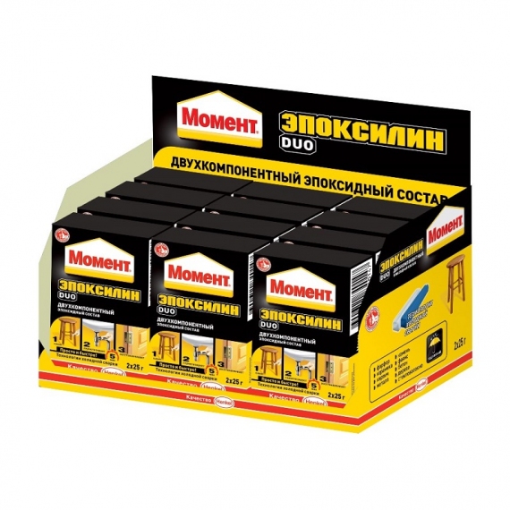 ХЕНКЕЛЬ Момент эпоксидный состав Эпоксилин DUO (50г) (2x25г) в коробке 1029510