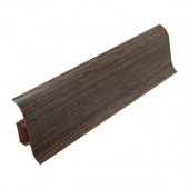 Т.ПЛАСТ 065 Плинтус с кабель-каналом и мягким краем 58мм венге кофейный (2,5м) (уп=40шт)