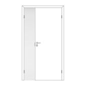 Полотно дверное глухое отв. ч. ОЛОВИ крашенное Белое 300x2000 мм с/ф
