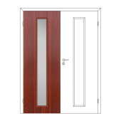 Полотно дверное о.ч. cтекло L2 ОЛОВИ Итальянский орех 600x2000 мм с/ф