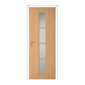 Полотно дверное стекло L4 ОЛОВИ 3D Бук с притвором М9x21