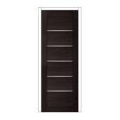 Полотно дверное ОЛОВИ 'Канзас' Венге экошпон стекло 800x2000 б/фурн