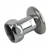 Соединение для полотенцесушителя прямое хром 1'x1/2' В/Н с отражателем