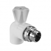 Кран полипропилен Valfex для радиаторов 20x1/2' НР угловой