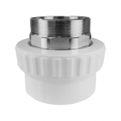 Муфта полипропилен Valfex латунная резьба (под ключ) 50x1 1/2' НР