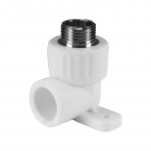 Угольник полипропилен с креплением Valfex 20x1/2' НР