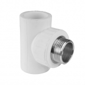 Тройник полипропилен Valfex латунная резьба 32x3/4' НР