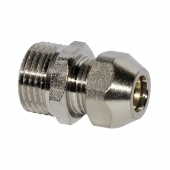 Ниппель с обжимной цангой 1/2' x 3/8' В-Н на 10 мм