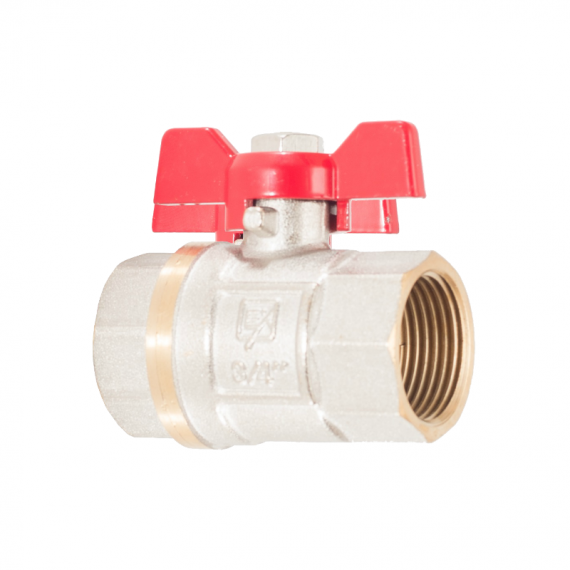 Кран шаровый PN40 1/2' В/В бабочка