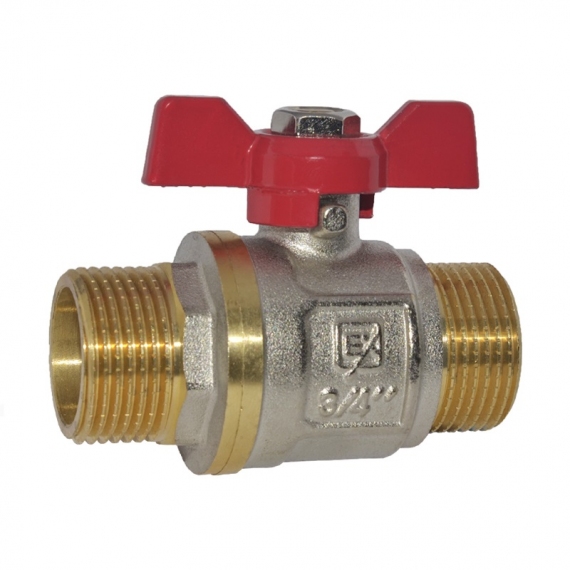 Кран шаровый PN40 3/4' Н/Н бабочка
