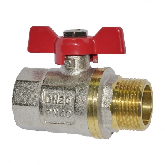 Кран шаровый PN40 1' В/Н бабочка