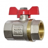 Кран шаровый PN40 1' В/В бабочка