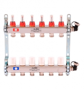 Группа коллекторная в сборе 1'x3/4' евроконус 6 вых. 8 бар нерж. сталь