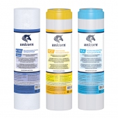 Комплект картриджей к магистральному фильтру 10 тип Slimline Умягчение (уп.3шт)