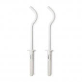 Кронштейн для радиаторов с дюбелем 7x180 мм, белый (2 шт)