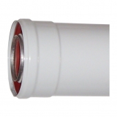 Удлинитель д/газ.котлов коаксиальный d=60/100мм L=1000мм, эмалир.