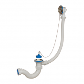 ОРИО Слив-перелив д/ванны с сифон. S-обр 1 1/2х40мм с пробкой и цепоч. А-4008