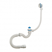 ОРИО Слив-перелив д/ван. с сифон.S-обр с пл/решеткой 1 1/2х40 с г/трубой 40х40/50 с проб. А-70089