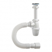 ОРИО Сифон д/раковины 1 1/4х40 с удлин.патрубком и г/трубой 40х40/50мм, решетка d=63мм А-32059