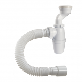 ОРИО Сифон д/писсуаров 1 1/4 с двумя манжетами d=40 и 46мм и г/трубой 40/50мм Р-31009